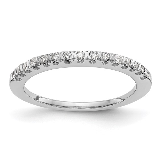 14K White Gold Diamond Band