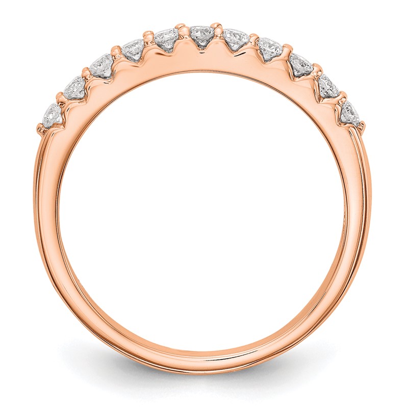 14k Rose Gold 1/3 carat Lab Grown Diamond VS/SI+ G+ Complete Band
