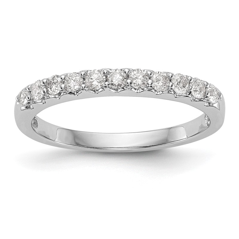 14k White Gold 1/3 carat Lab Grown Diamond VS/SI+ G+ Complete Band