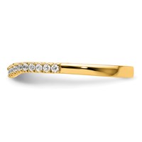14K Yellow Gold 0.20 Carat Lab Grown Diamond VS SI+ G+ Complete Curved Band view 3