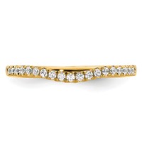 14K Yellow Gold 0.20 Carat Lab Grown Diamond VS SI+ G+ Complete Curved Band view 4