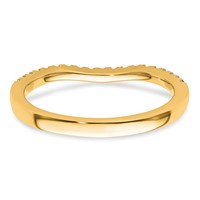 14K Yellow Gold 0.20 Carat Lab Grown Diamond VS SI+ G+ Complete Curved Band view 5