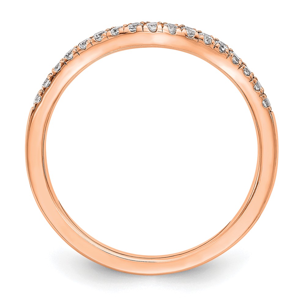 14k Rose Gold 1/5 carat Lab Grown Diamond VS/SI+ G+ Complete Curved Band (RM3205B-019-7RLG)