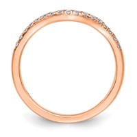 14K Rose Gold 0.20 Carat Lab Grown Diamond VS SI+ G+ Complete Curved Band view 2