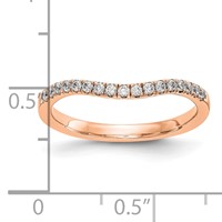 14K Rose Gold 0.20 Carat Lab Grown Diamond VS SI+ G+ Complete Curved Band view 3
