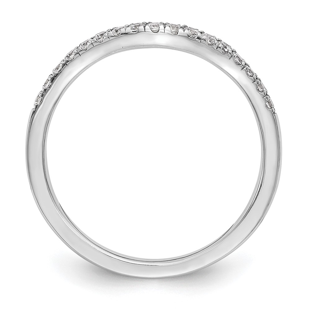 14k White Gold 1/5 carat Lab Grown Diamond VS/SI+ G+ Complete Curved Band (RM3205B-019-7WLG)