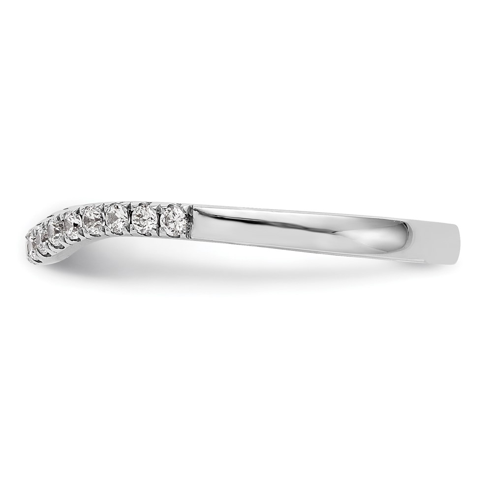14k White Gold 1/5 carat Lab Grown Diamond VS/SI+ G+ Complete Curved Band (RM3205B-019-7WLG)