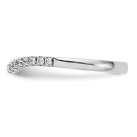 14K White Gold 0.20 Carat Lab Grown Diamond VS SI+ G+ Complete Curved Band view 4