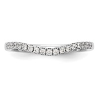 14K White Gold 0.20 Carat Lab Grown Diamond VS SI+ G+ Complete Curved Band view 5