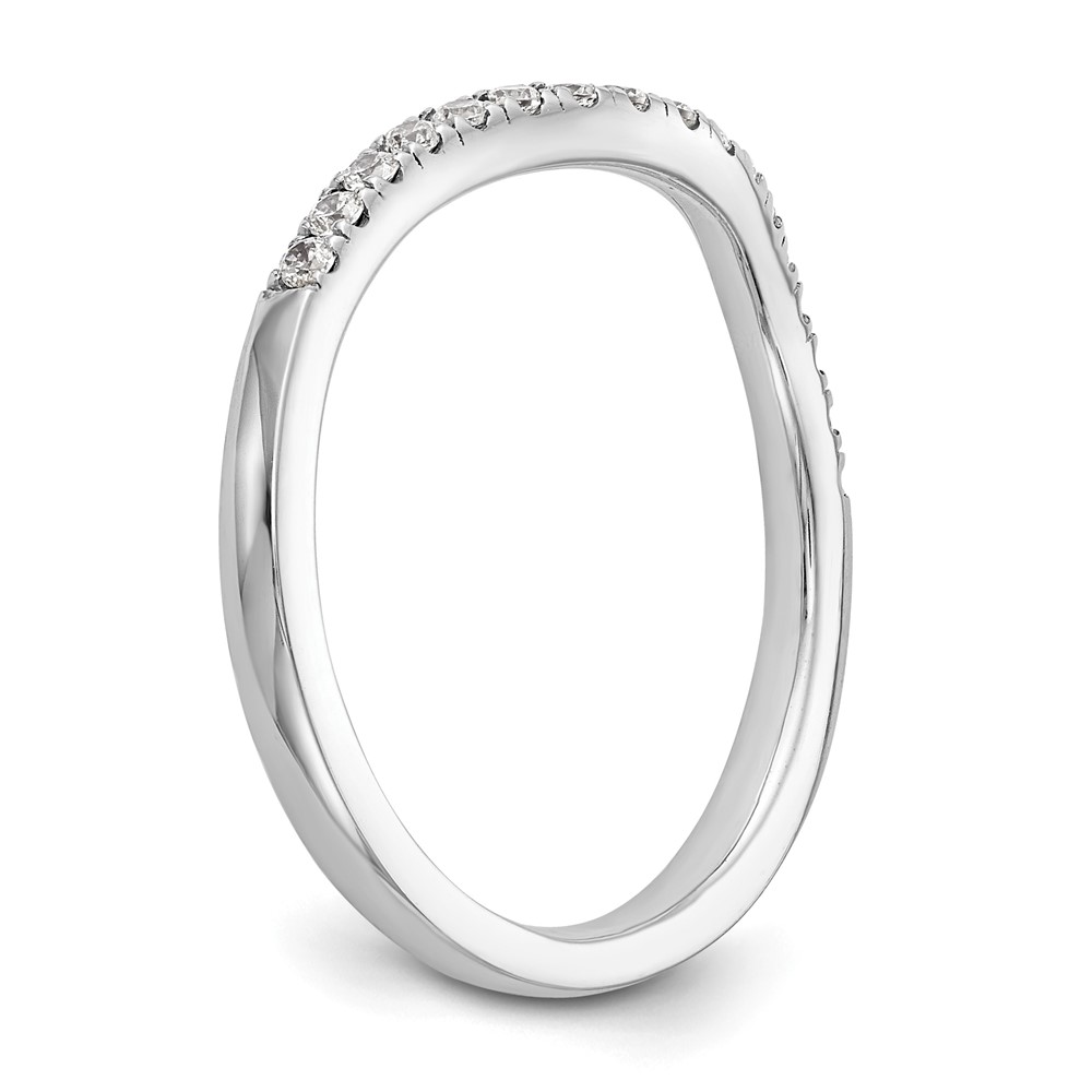 14k White Gold 1/5 carat Lab Grown Diamond VS/SI+ G+ Complete Curved Band (RM3205B-019-7WLG)