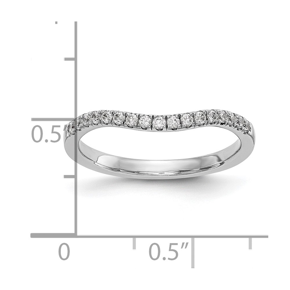 14k White Gold 1/5 carat Lab Grown Diamond VS/SI+ G+ Complete Curved Band (RM3205B-019-7WLG)