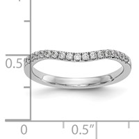 14K White Gold 0.20 Carat Lab Grown Diamond VS SI+ G+ Complete Curved Band view 3