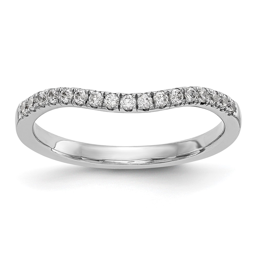 14k White Gold 1/5 carat Lab Grown Diamond VS/SI+ G+ Complete Curved Band (RM3205B-019-7WLG)