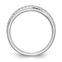14K White Gold 0.38 Carat Lab Grown Diamond VS SI+ G+ Complete Double Row Band view 2