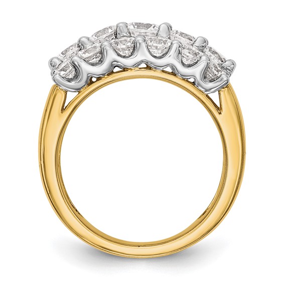 14K Two-tone Diamond Band