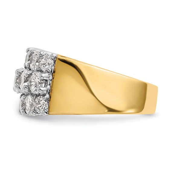 14K Two-tone Diamond Band