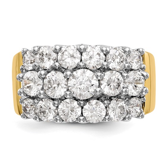 14K Two-tone Diamond Band
