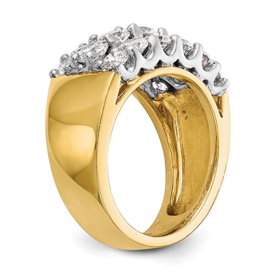 14K Two-tone Diamond Band