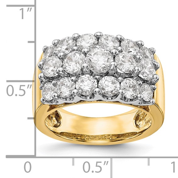 14K Two-tone Diamond Band