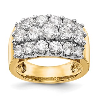 14K Two-tone Diamond Band
