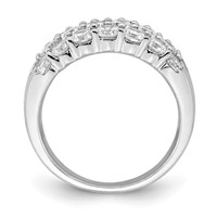 14K White Gold 2.50 Carat Lab Grown Diamond VS SI+ G+ Complete Fashion Band view 2