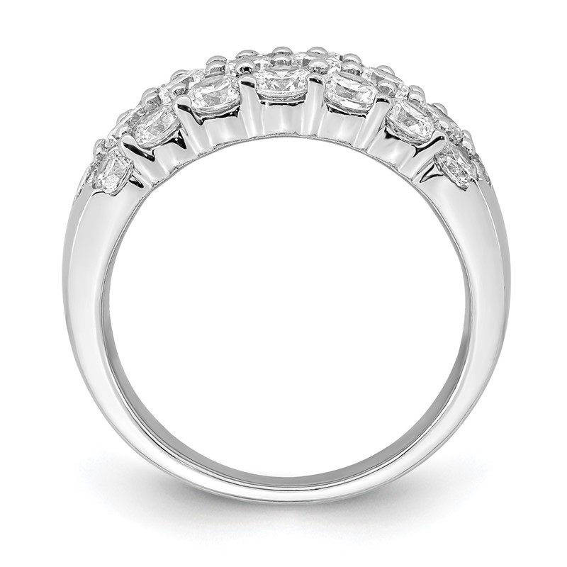 14k White Gold 2 1/2 carat Lab Grown Diamond VS/SI Complete Fashion Band
