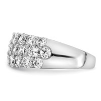 14K White Gold 2.50 Carat Lab Grown Diamond VS SI+ G+ Complete Fashion Band view 3