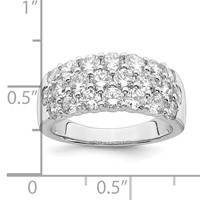 14K White Gold 2.50 Carat Lab Grown Diamond VS SI+ G+ Complete Fashion Band view 4