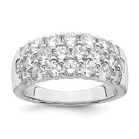 14K White Gold 2.50 Carat Lab Grown Diamond VS SI+ G+ Complete Fashion Band view 1