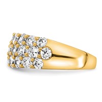 14K Yellow Gold 2.50 Carat Lab Grown Diamond VS SI+ G+ Complete Fashion Band view 3