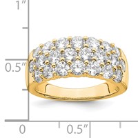 14K Yellow Gold 2.50 Carat Lab Grown Diamond VS SI+ G+ Complete Fashion Band view 4