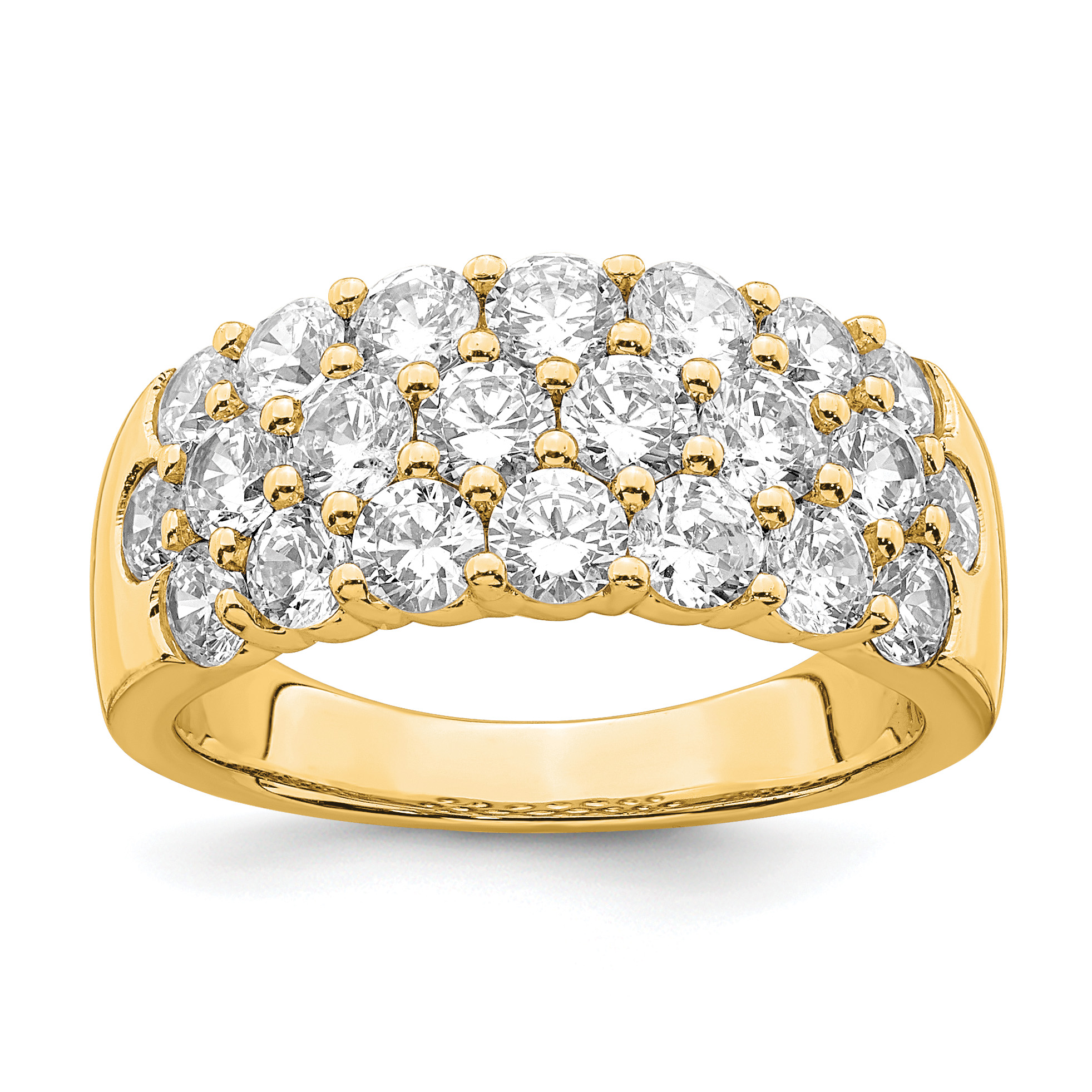 14k 2 1/2 carat Lab Grown Diamond VS/SI Complete Fashion Band (RM3216-255-YLG)