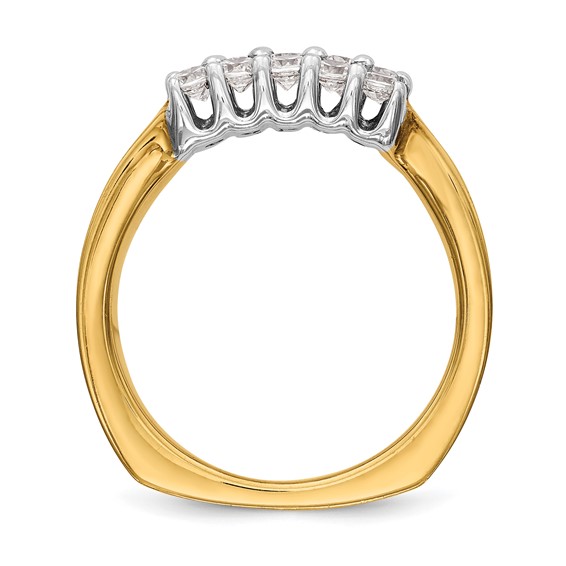 14K Two-tone Diamond Band