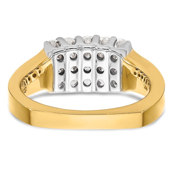 14K Two-tone Diamond Band
