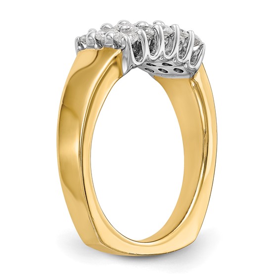 14K Two-tone Diamond Band