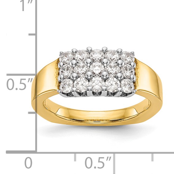 14K Two-tone Diamond Band