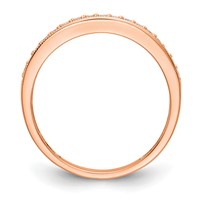 14K Rose Gold 0.17 Carat Lab Grown Diamond VS SI+ G+ Complete Wedding Band view 2