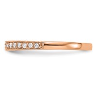 14K Rose Gold 0.17 Carat Lab Grown Diamond VS SI+ G+ Complete Wedding Band view 3