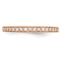 14K Rose Gold 0.17 Carat Lab Grown Diamond VS SI+ G+ Complete Wedding Band view 5