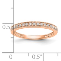 14K Rose Gold 0.17 Carat Lab Grown Diamond VS SI+ G+ Complete Wedding Band view 4