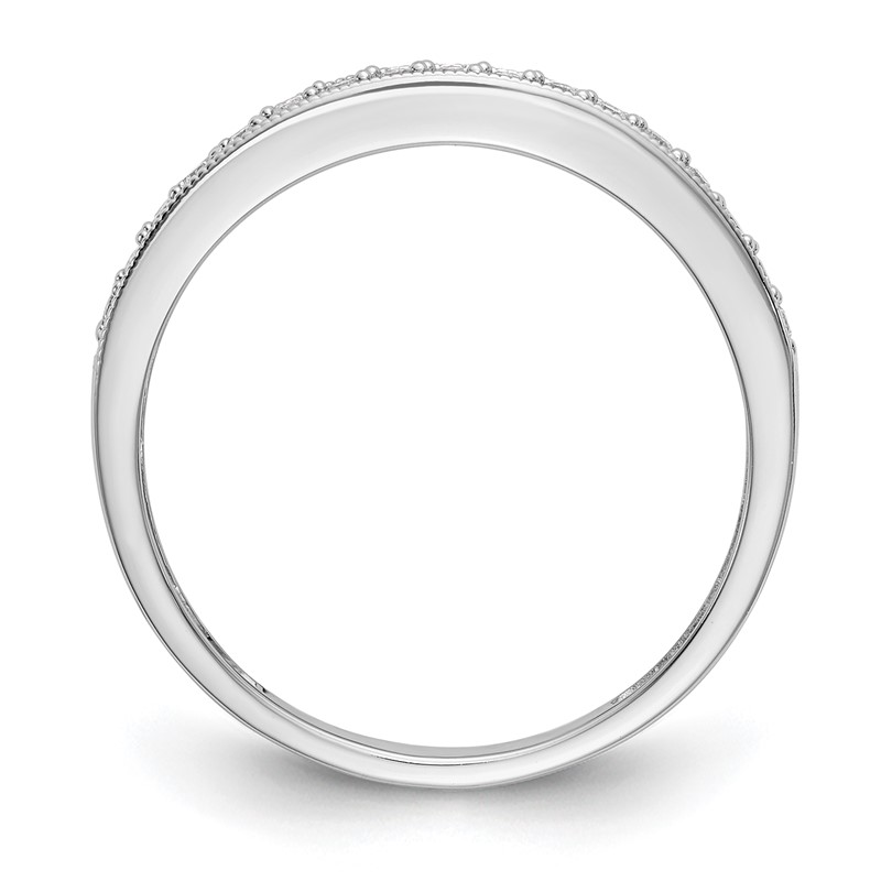 14k White Gold 1/6 carat Lab Grown Diamond VS/SI+ G+ Complete Size 6 Wedding Band