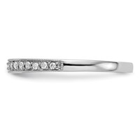14K White Gold 0.17 Carat Lab Grown Diamond VS SI+ G+ Complete Wedding Band view 4