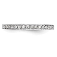 14K White Gold 0.17 Carat Lab Grown Diamond VS SI+ G+ Complete Wedding Band view 5