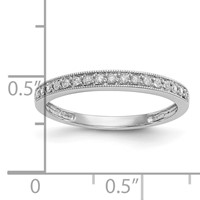 14K White Gold 0.17 Carat Lab Grown Diamond VS SI+ G+ Complete Wedding Band view 3