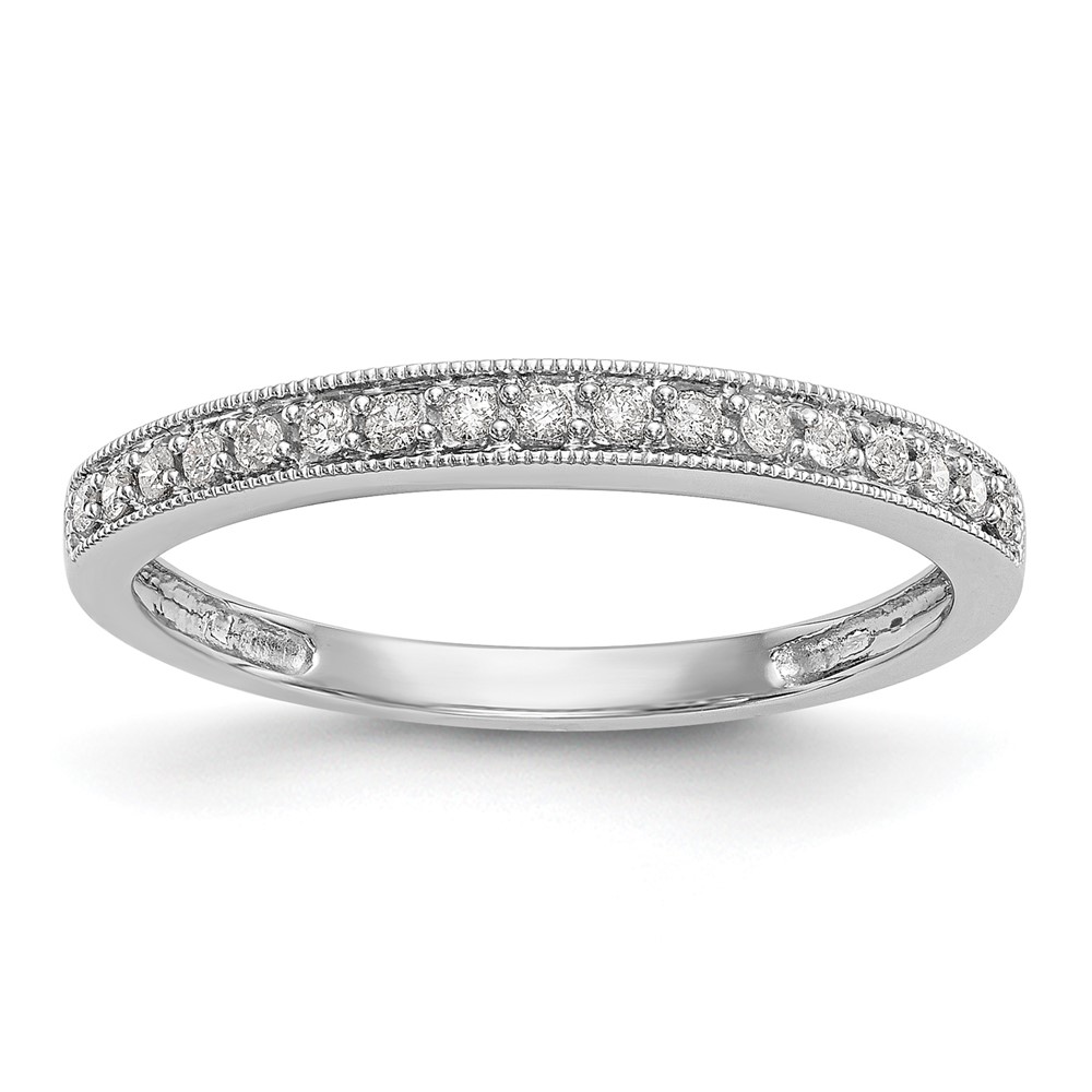 14K White Gold 0.17 Carat Lab Grown Diamond VS SI+ G+ Complete Wedding Band