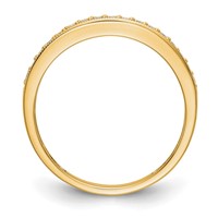 14K Yellow Gold 0.17 Carat Lab Grown Diamond VS SI+ G+ Complete Wedding Band view 2