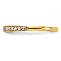 14K Yellow Gold 0.17 Carat Lab Grown Diamond VS SI+ G+ Complete Wedding Band view 3