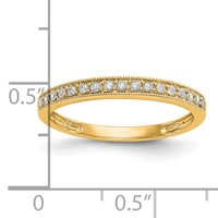 14K Yellow Gold 0.17 Carat Lab Grown Diamond VS SI+ G+ Complete Wedding Band view 4