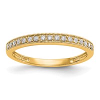 14K Yellow Gold 0.17 Carat Lab Grown Diamond VS SI+ G+ Complete Wedding Band view 1