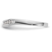 14K White Gold 0.20 Carat Lab Grown Diamond VS SI+ G+ Complete Fashion Band view 4
